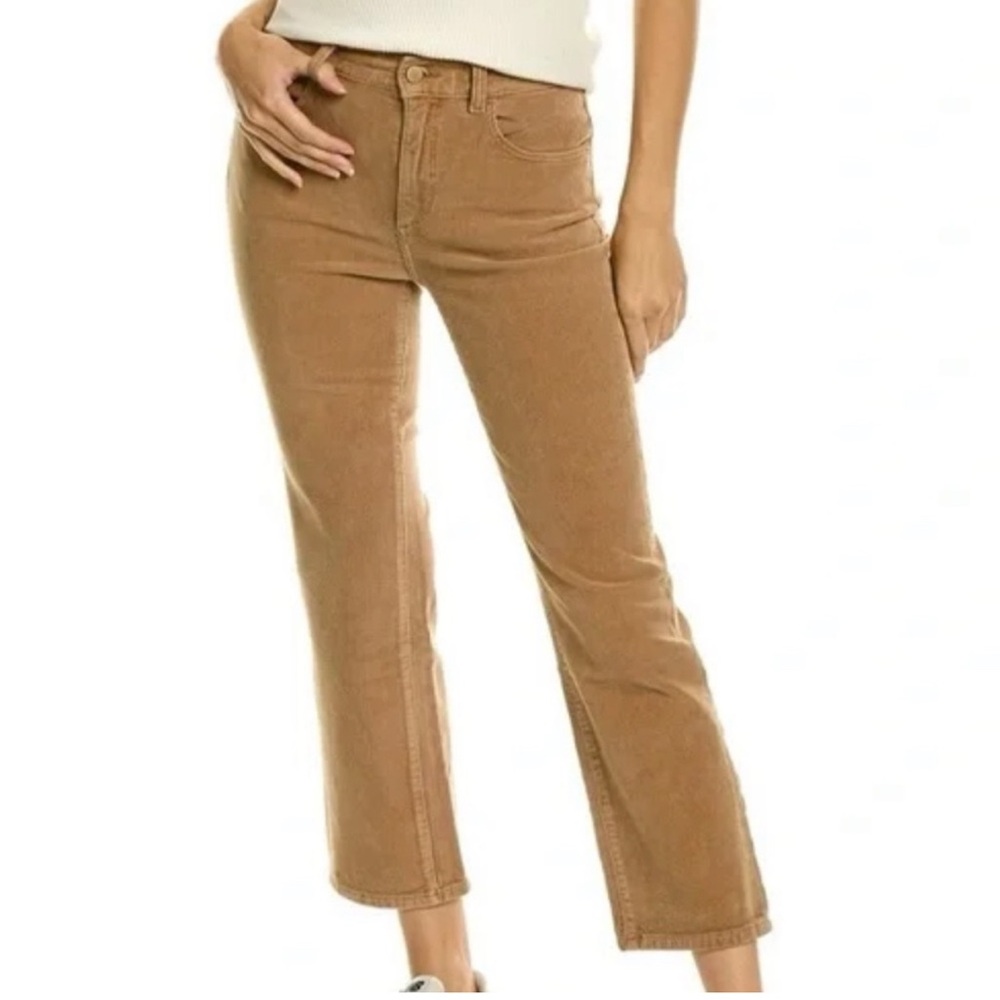 DL1961 Patti High Rise Straight Leg Corduroy Jeans in Teddy Taupe 25!